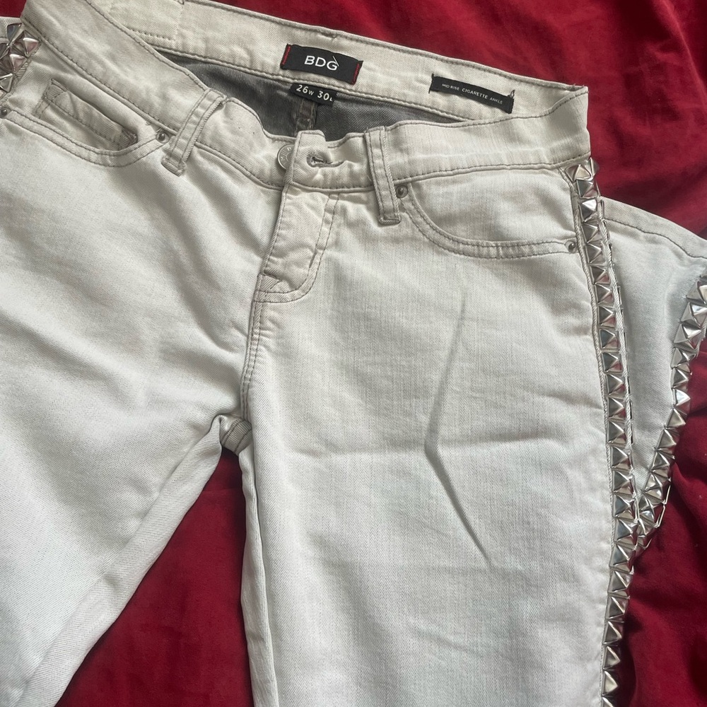 BDG Women's Gray Studded Jeans